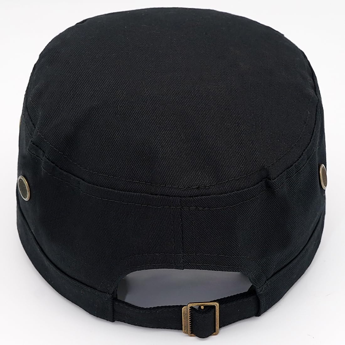 Unisex Cadet Army Cap Adjustable Flat Top Cap Washed Cotton Military Hat Baseball Cap - Image 5