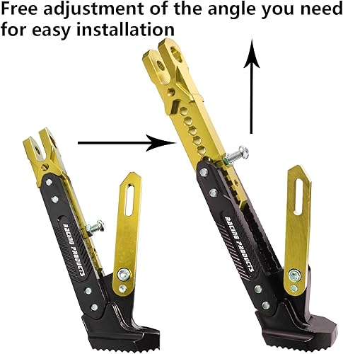 Miniatura 5 de Soporte universal para motocicleta, soporte lateral ajustable para motocicleta, soporte lateral de estacionamiento para motocicleta eléctrica,