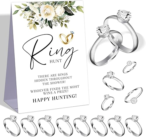 Juego de caza de anillos bohemios, decoración de despedida de soltera, juego de ducha de boda, juegos de fiesta de compromiso, búsqueda del tesoro