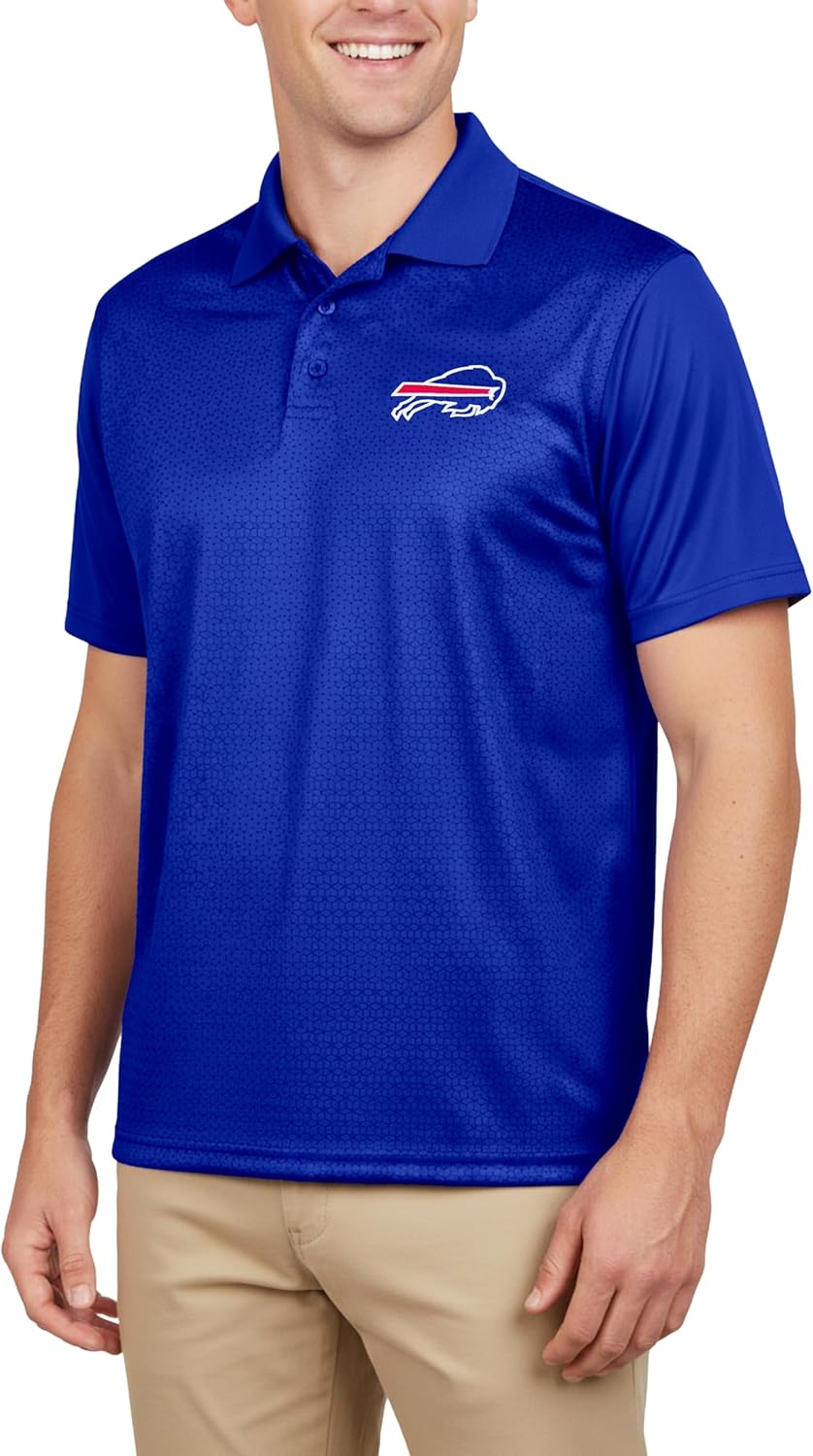 Ultra Game Mens NFL Official Super Soft Quick Dry Jersey Polo Shirt