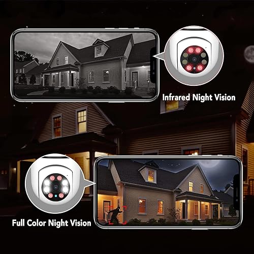 Miniatura 8 de Cámara de seguridad con bombilla de 1080P, para exteriores, 360 grados, WiFi, inalámbrica, para detección de movimiento y alarma, conversación