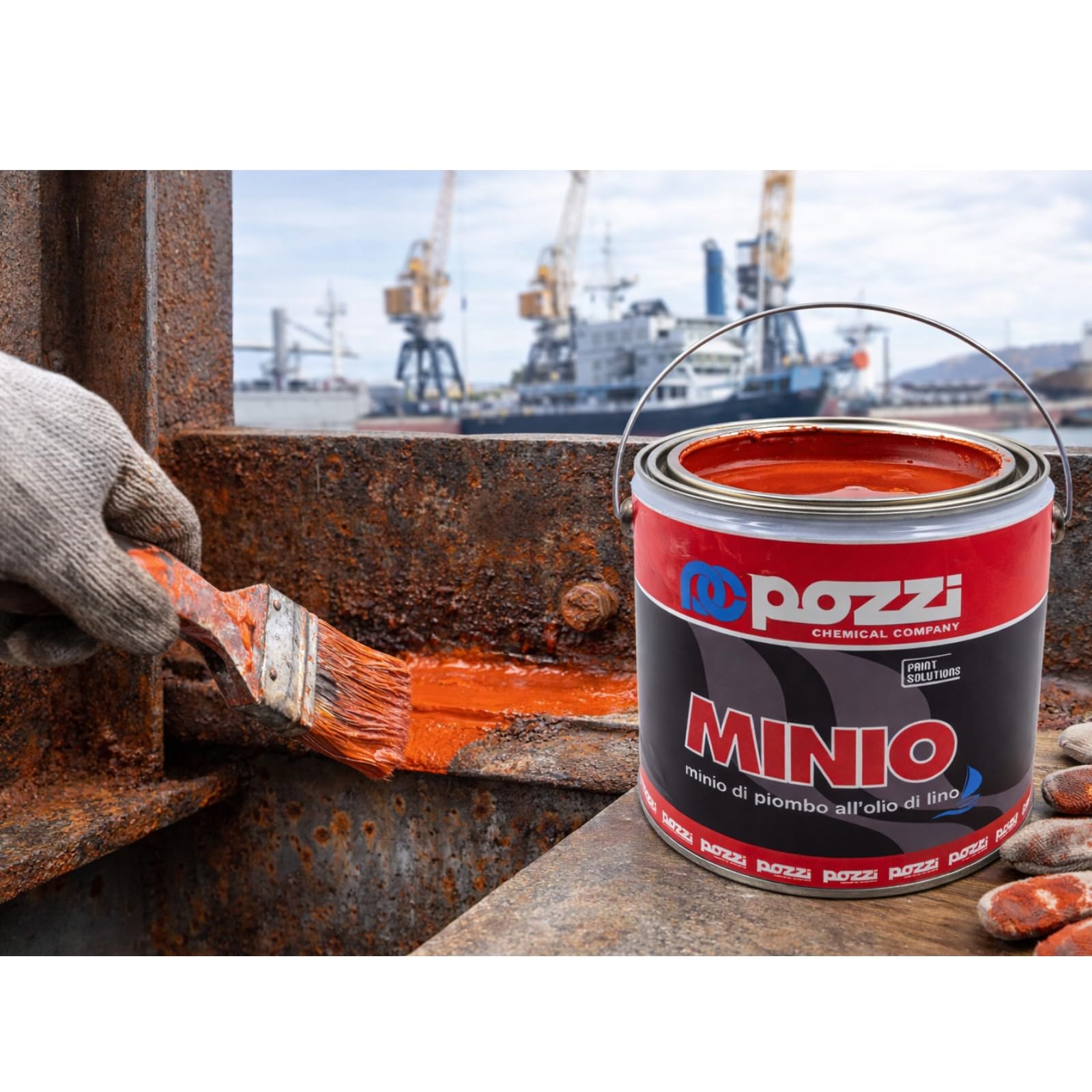 2 Lt antiruggine al minio di piombo all'olio di lino serie 620 per ferro legno barche professionale