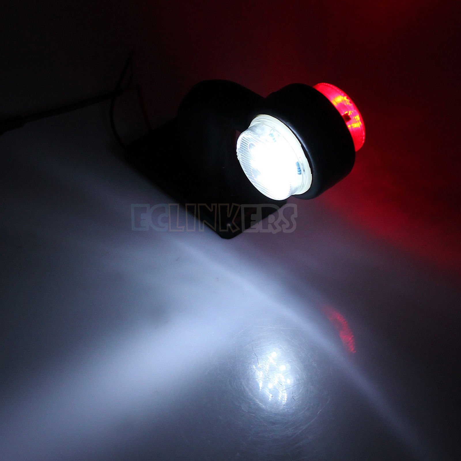 MASO Car Side Light 2X 12V 6LED ELBOW SIDE MARKER LIGHTS RUBBER LAMP OUTLINE TRAILER TRUCK VAN LORRY