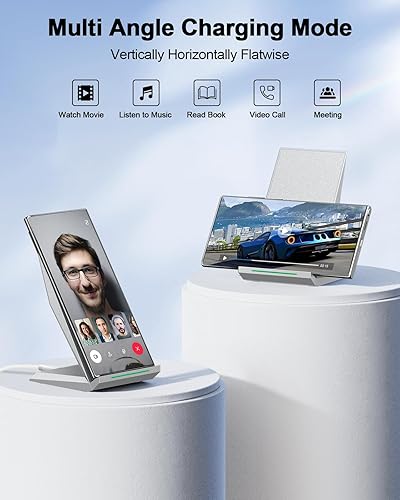 Miniatura 4 de Cargador inalámbrico de carga rápida, NANAMI Qi soporte de carga para Samsung S7, S7 Edge, Note 5, S6 Edge Plus y todos los dispositivos Qi