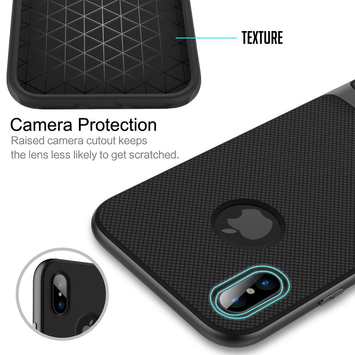 Custodia Protettiva XAiOX Per IPhone X - Guscio Ibrido Robusto, Antiurto, Per Sport Outdoor E Lavoro