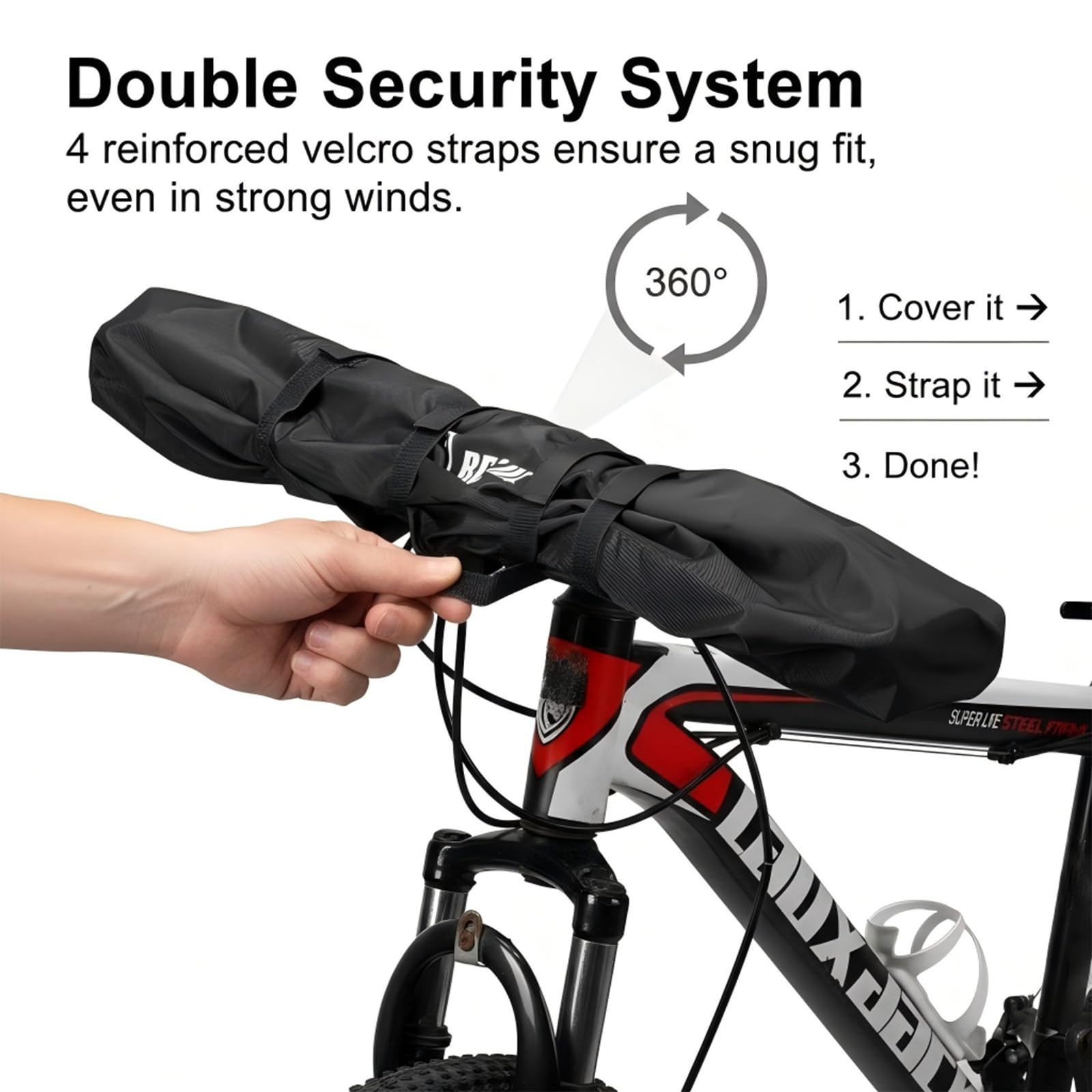Besudo Handlebar Protective Cover Ebike - Waterproof Protective Transport Protection Rain Cover Bicycle for Rear Rack - E-Bike Accessories-B