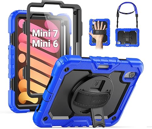 Miniatura 91 de SEYMAC Funda para iPad de 9ª/8ª/7ª generación de 10.2" 2021-2019, funda protectora resistente a prueba de golpes con protector de pantalla, soporte