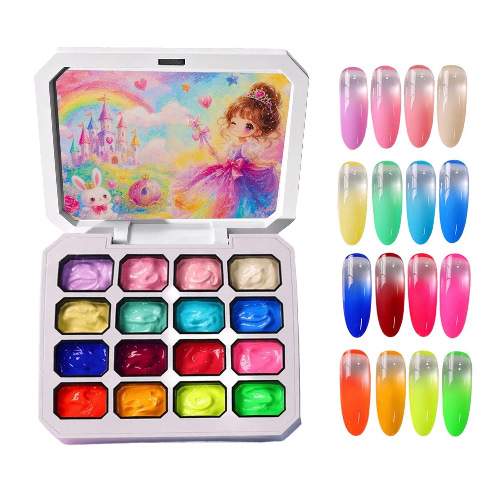 Pinturas de uñas en gel 16 colores sin