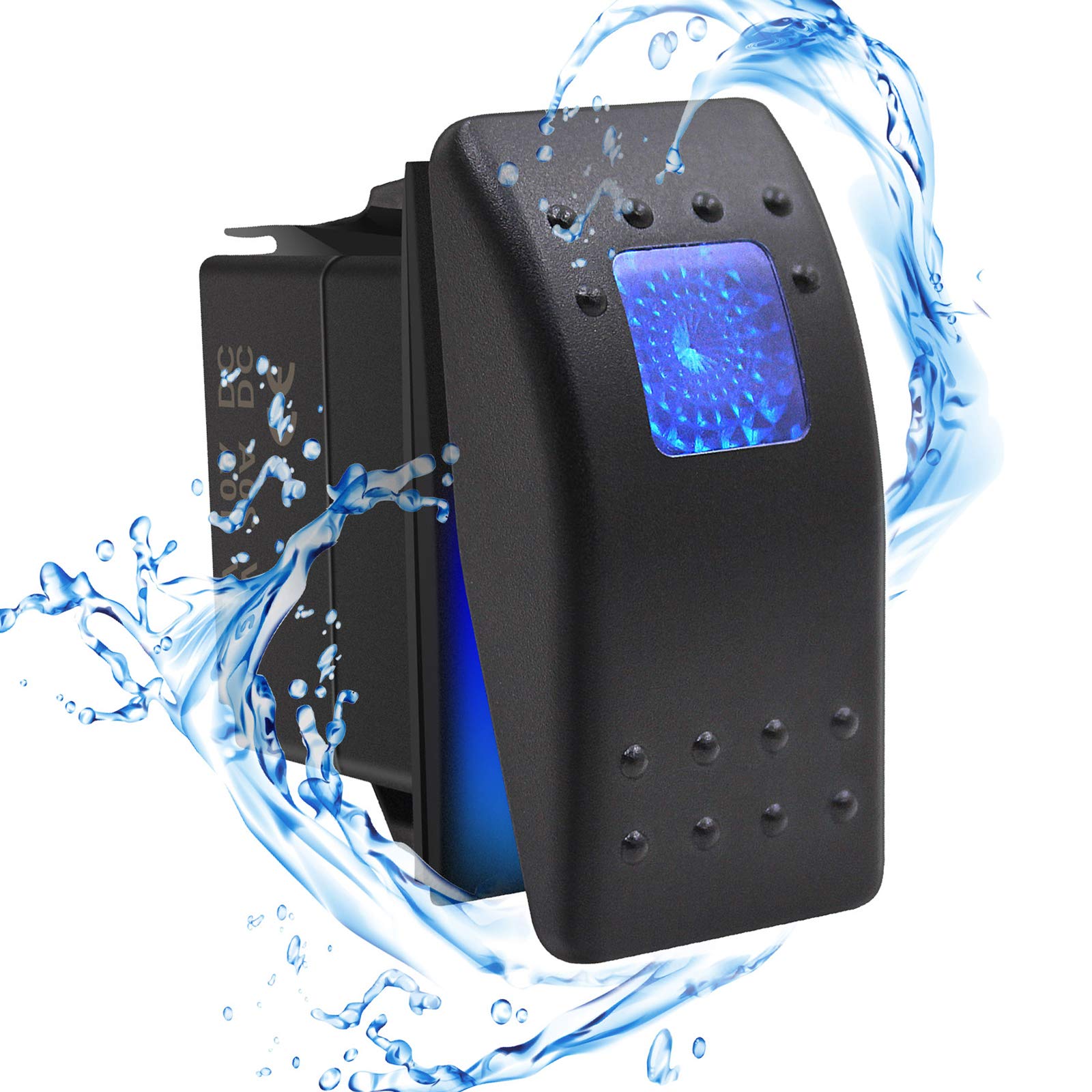 Snapklik.com : KEING Waterproof Rocker Switch Toggle - ON/Off Blue LED ...