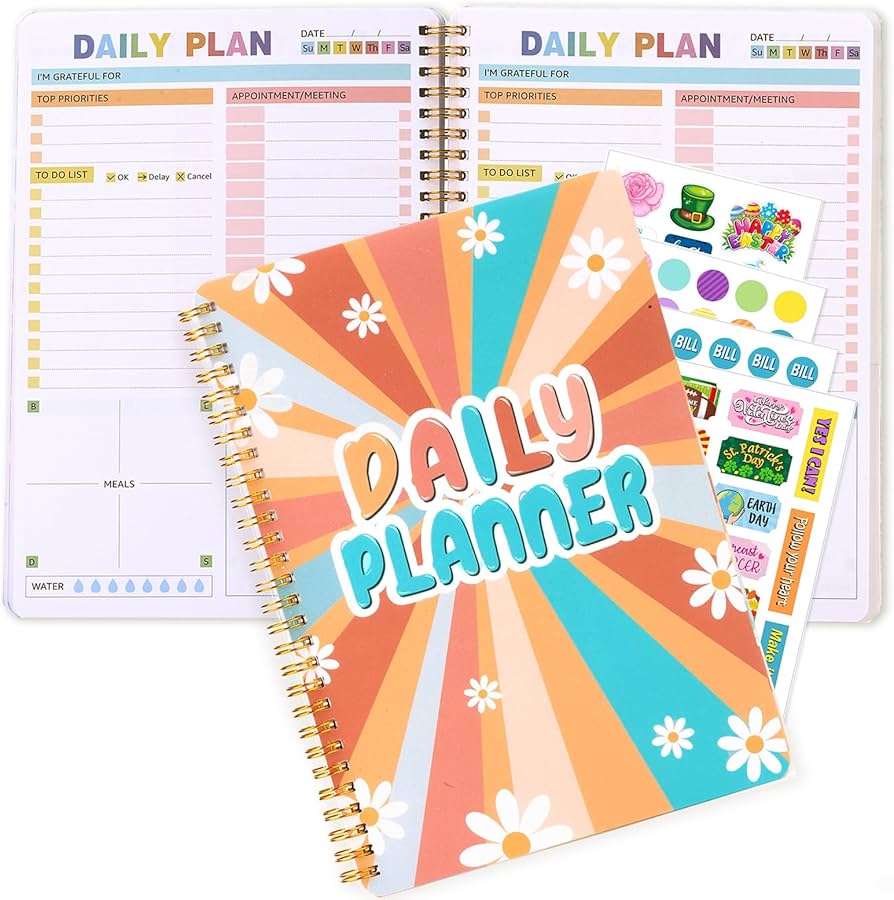 amazon-com-2025-calendar-year-day-planner-january-2025-december-2025-undated-weekly-planner-weekly-and-monthly-planner-daily-notepad-schedule-log-for-tracking-goals-and-tasks-8-10inch-hippies-office-products