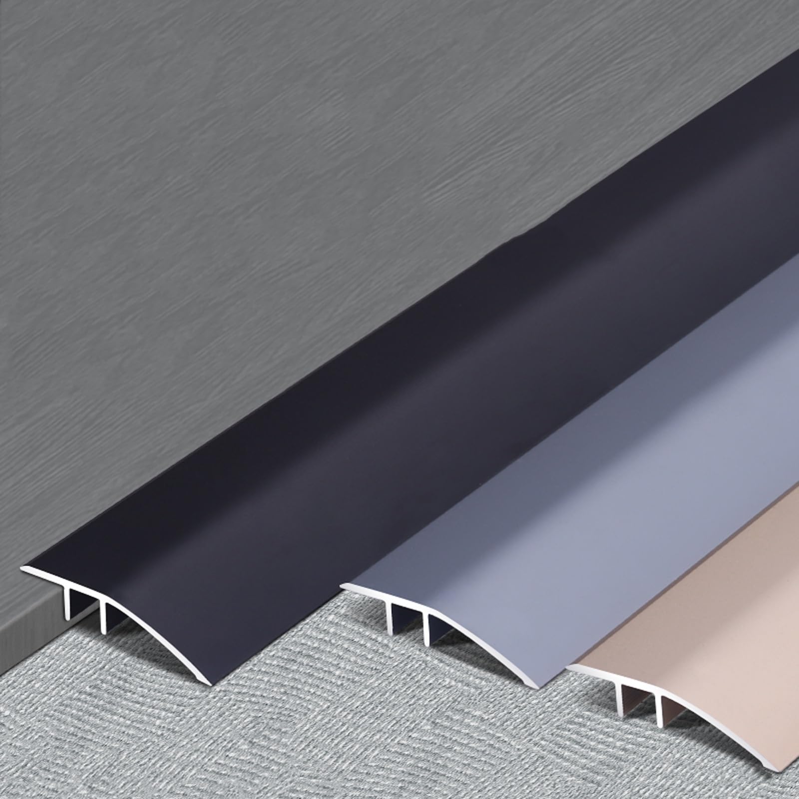 Aluminium-Boden-Übergangsstreifen, Türstange, Bodenleiste, Schwellenrampe, Geeignet Für Türen, Fliesen, Vinylboden, Laminat, Planken, Extra Robustes Alu Übergangsprofil, 0.9m*42mm(Purple,360cm(90x4))