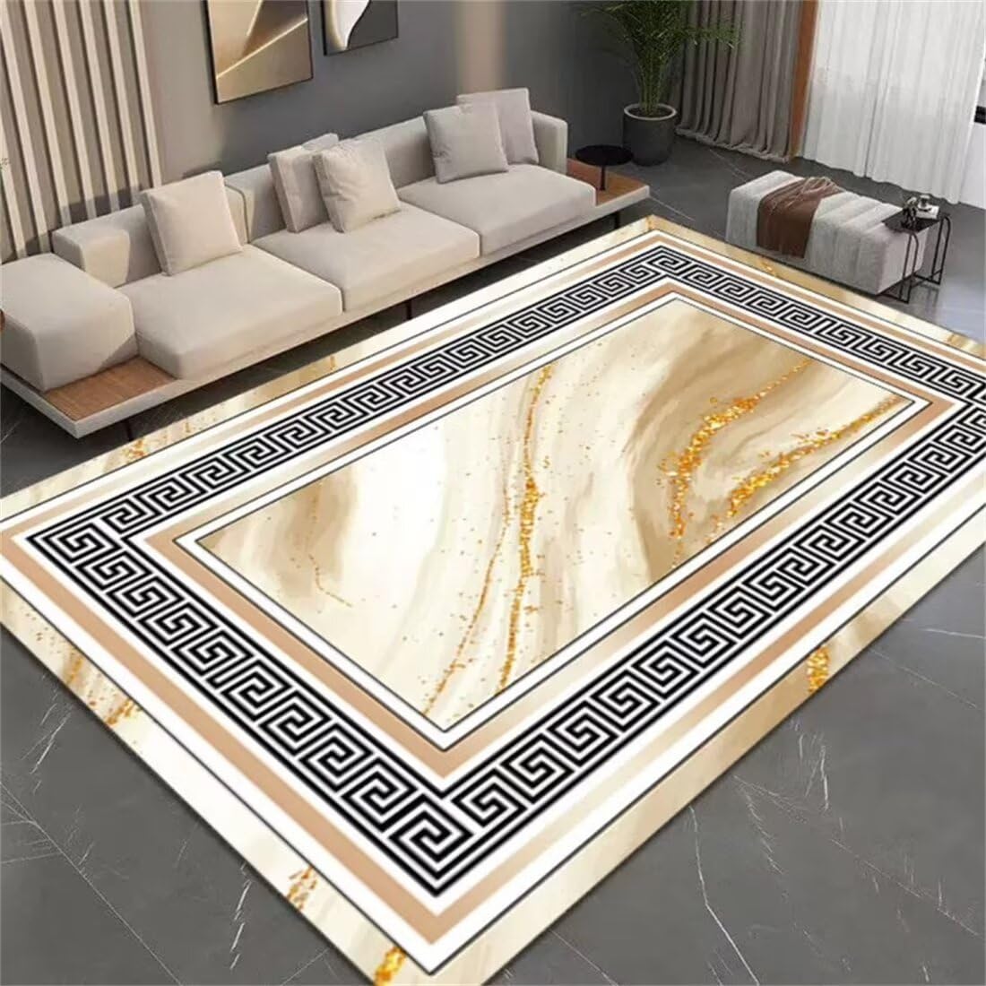 Tapis de grande surface effet marbre 50x70cm antidérapant