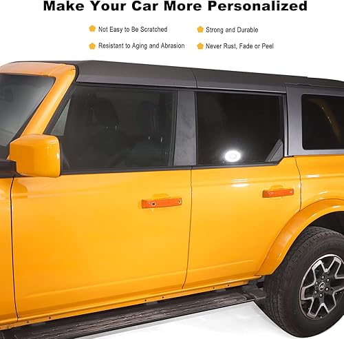 Miniatura 9 de Jeliker Funda para manija de puerta Bronco, cubierta de manija de puerta trasera para Ford Bronco 2021 2022 2023, accesorios exteriores, color