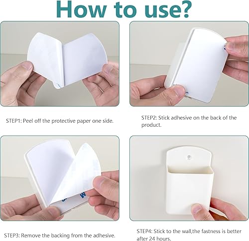 Miniatura 7 de Soporte de pared para control remoto, 6 unidades, soporte para control remoto de TV, soporte para controlador autoadhesivo, soporte para bolígrafo