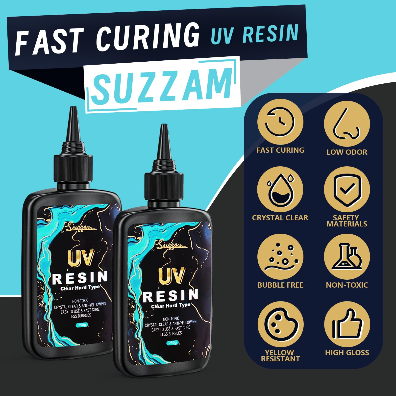 UV Resin Kit 500g, Upgraded UV Resin Hard Crystal Clear - Image 2