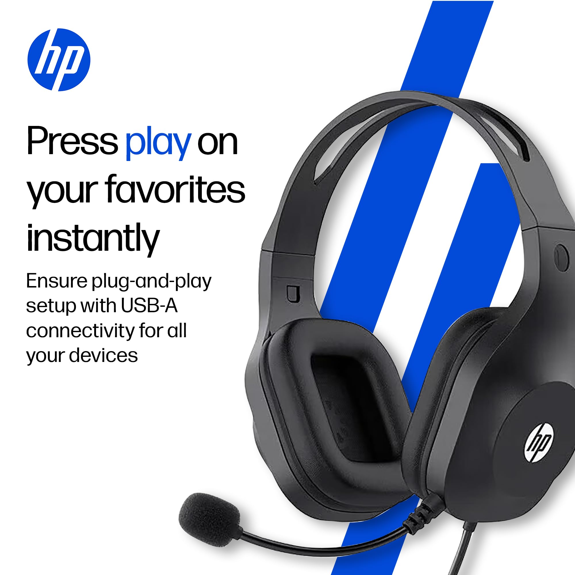 HP H120 Stereo USB Headset - Plug & Play -2