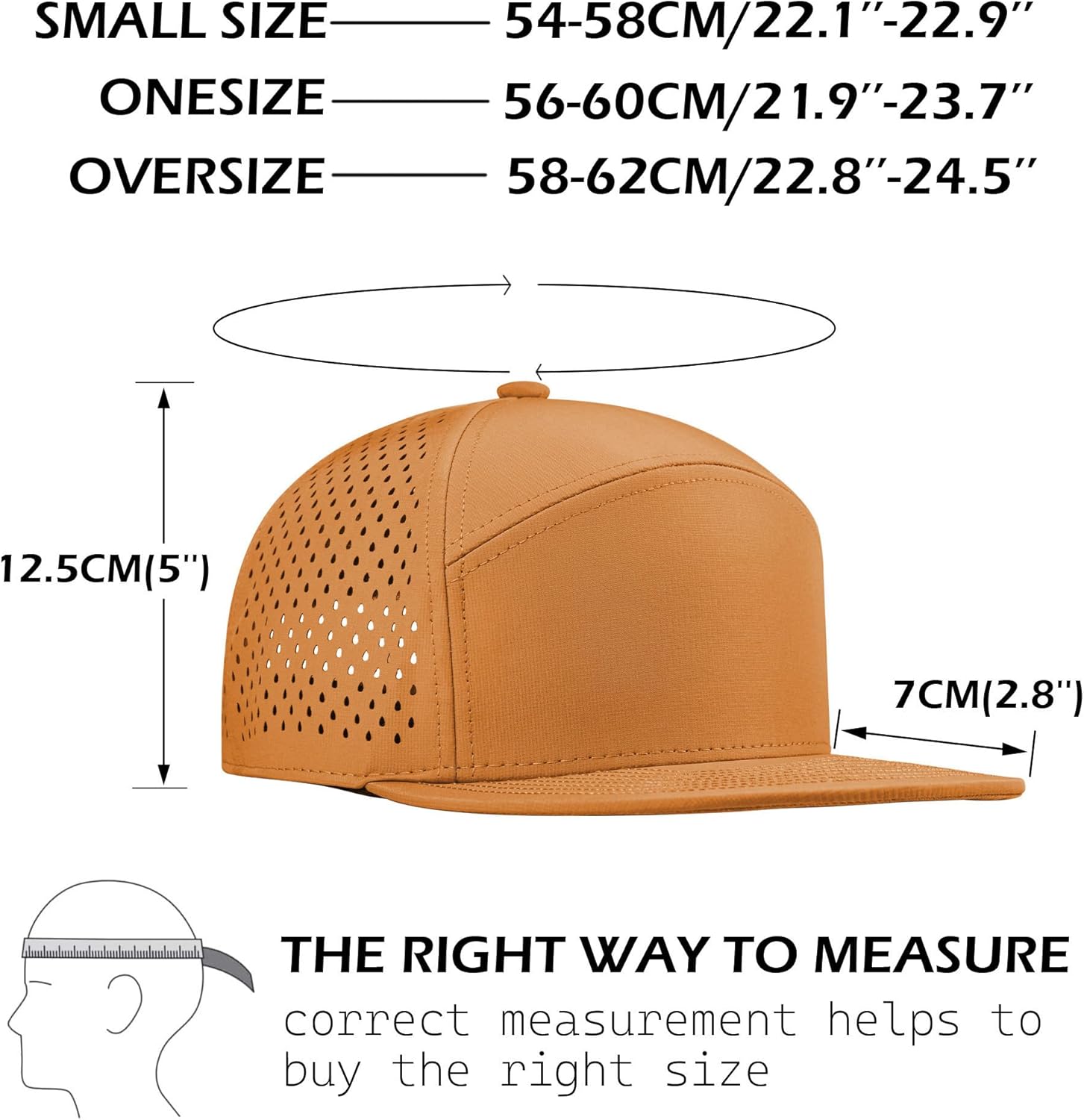 Performance Snapback Hats for Men Women,Flat Bill Cap,Golf,Running,Workout - Image 3