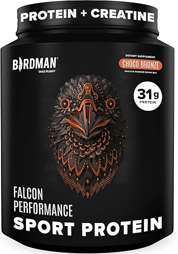 Birdman Falcon Performance - Proteína vegana en polvo, 1.09 oz de proteína, 0.18 onzas de creatina, 0.18 onzas de BCAA, probióticos, electrolitos,