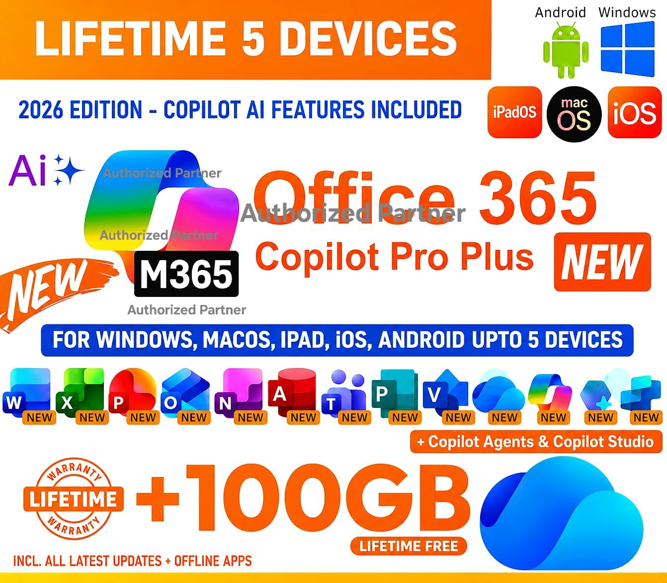OFFICESUITE Latest Copilot 365 Pro Plus Ms | New 2026 Premium Edition | (5 Devices, Lifetime Validity) for Windows, iOS, macOS, iPADOS, Android | 100GB Cloud Storage for lifetime | Regular Updates with Unlimited Reinstallations | Quick Delivery-image-30