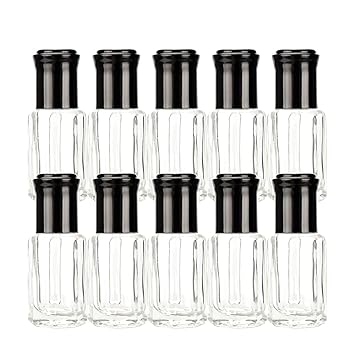 Zhangxi 10pcs Glass EMP Bottles wi Droppers for Perfume Makeup etic Liquid Containers Refillable Portable Holder 6ml Perfume Dispenser