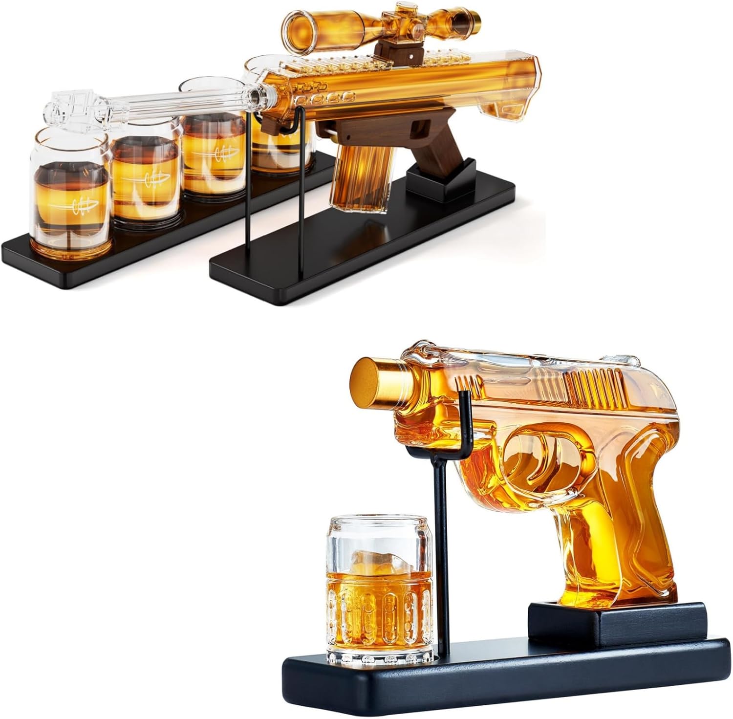 22 oz Gun Decanter + MINI Whiskey Decanter