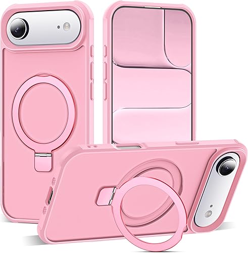 Miniatura 97 de Funda de grado militar compatible con iPhone 14 Plus de 6.7 pulgadas, con soporte magnético invisible tipo anillo, compatible con MagSafe y gran