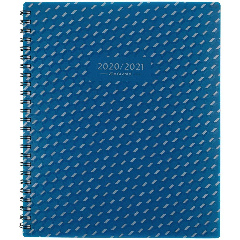 Agenda Academic 2020-2021, AT-A-GLANCE mensile, 17,8 x 20,2 cm, media, elevazione, blu (75127P20)