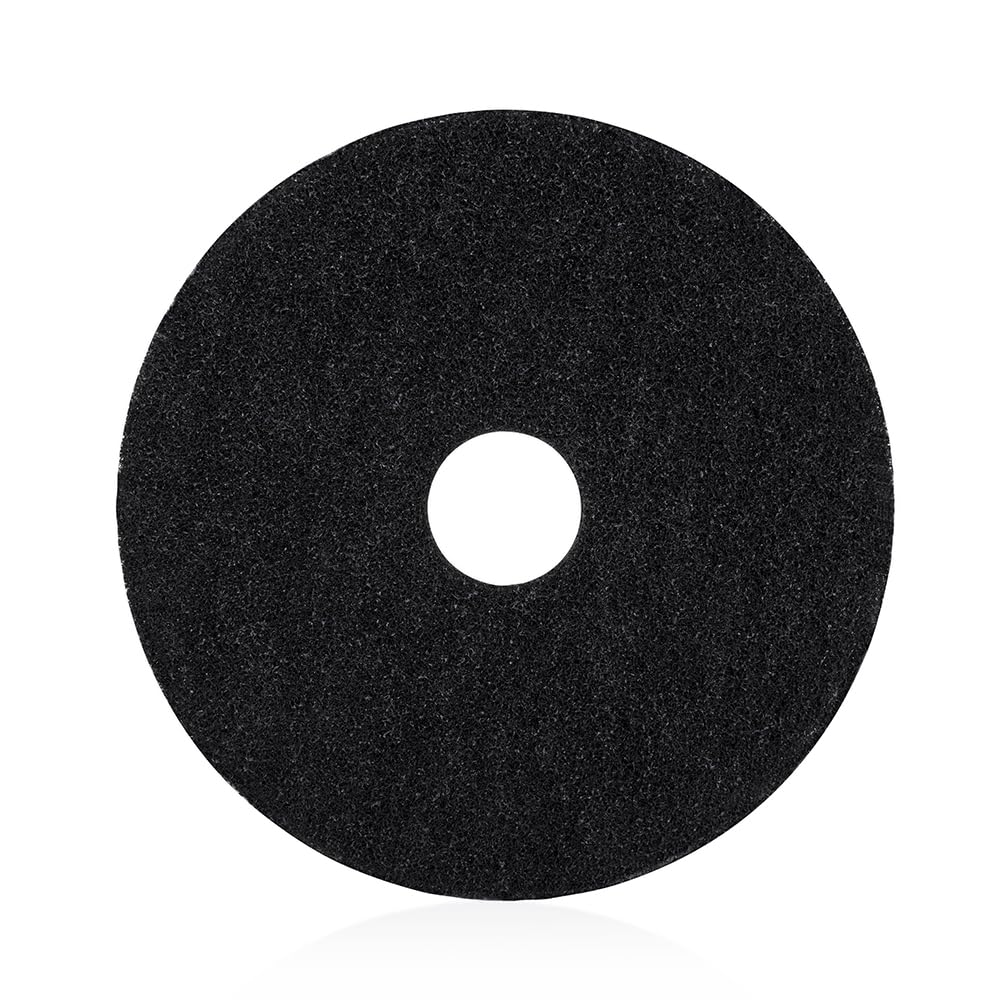 UNITEX WORKSAFE Superpad nero Ø 432 mm (17″) – tampone per stripping per macchine monolastre, altamente aggressivo, lavabile, 100% poliestere riciclato (PET) – 5 pezzi