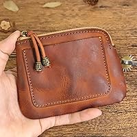 Vista 9 de 1 monedero pequeño para mujer, monedero de cuero con cremallera, monedero de cambio de cuero, monedero para monedas y varias tarjetas, bolsa