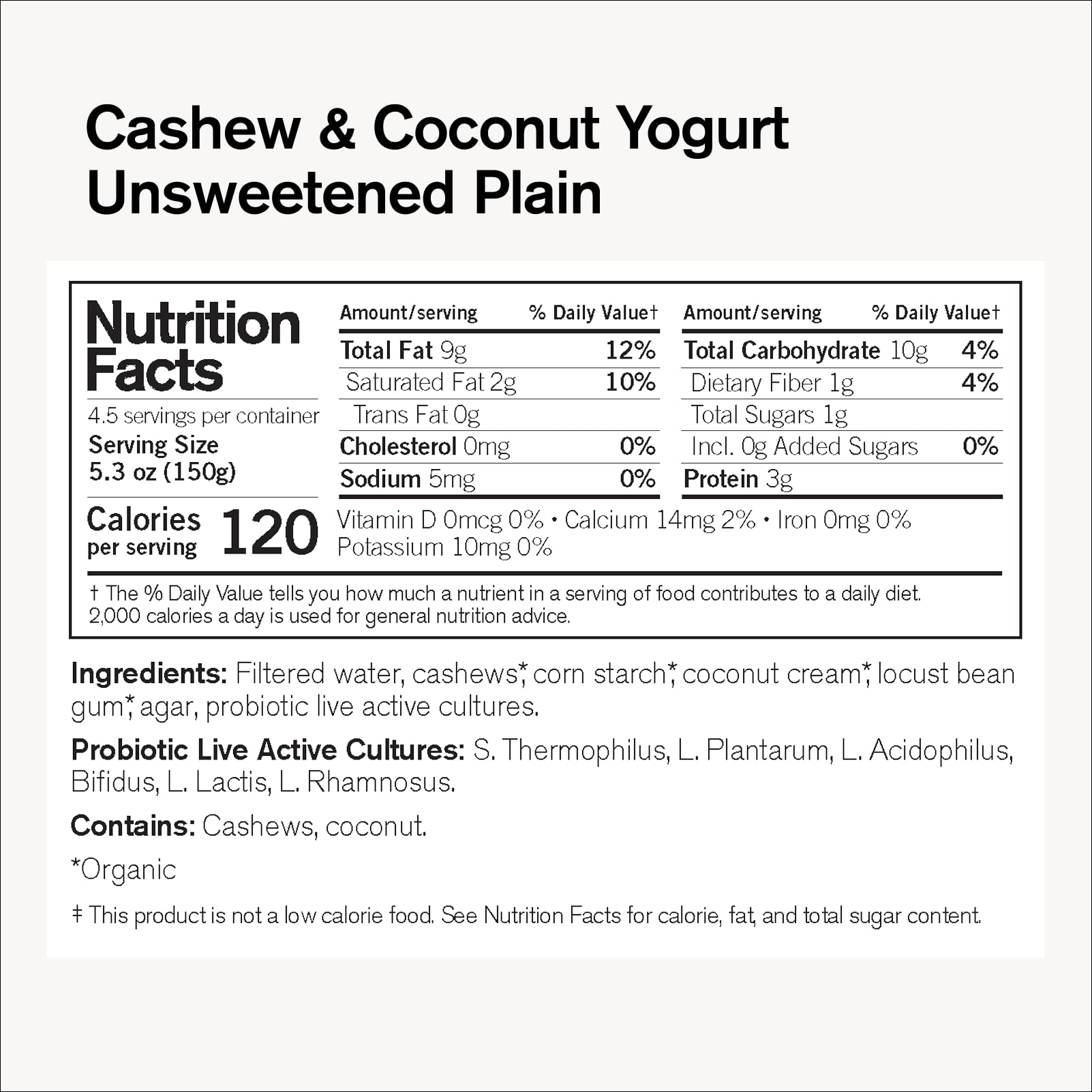 Forager Project Organic Dairy-Free Unsweetened Plain Cashewmilk Yogurt Alternative 24 Ounce — view 2