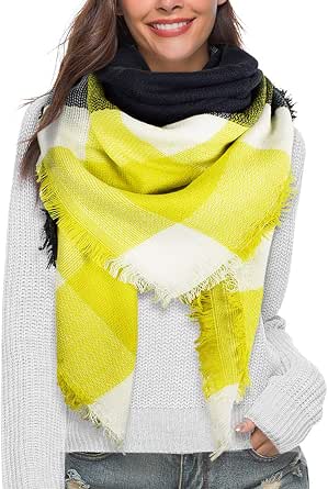 Écharpe Châle Femme Imitation Cachemire - Grand Plaid 145x145cm - Automne/Hiver - Avec Glands