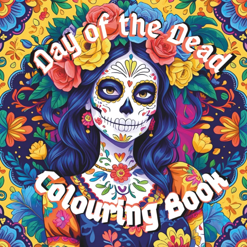 Day of the dead colouring book