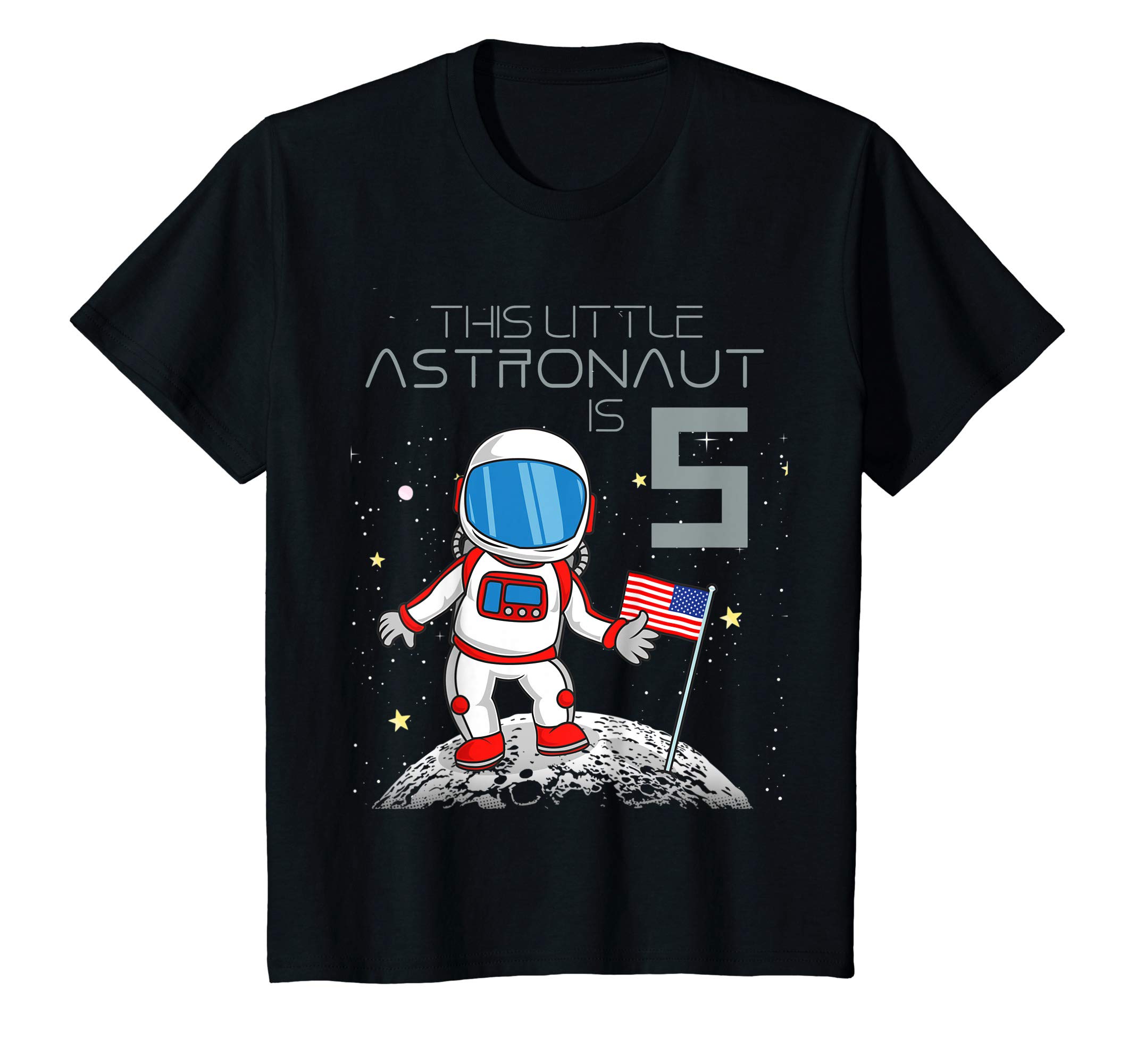 Kids 5th Birthday Astronaut Shirt Boys Gift Year Old