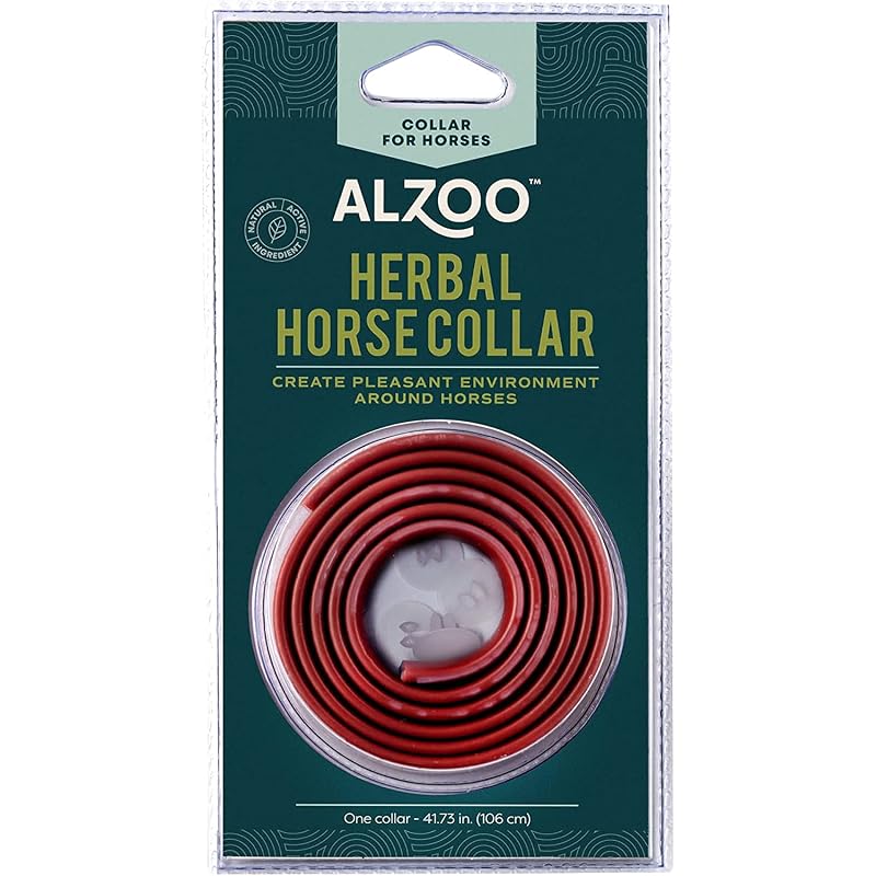 Coleira Herbal para Cavalos ALZOO à Prova d’Água, 40,2 pol. (102,11 cm)