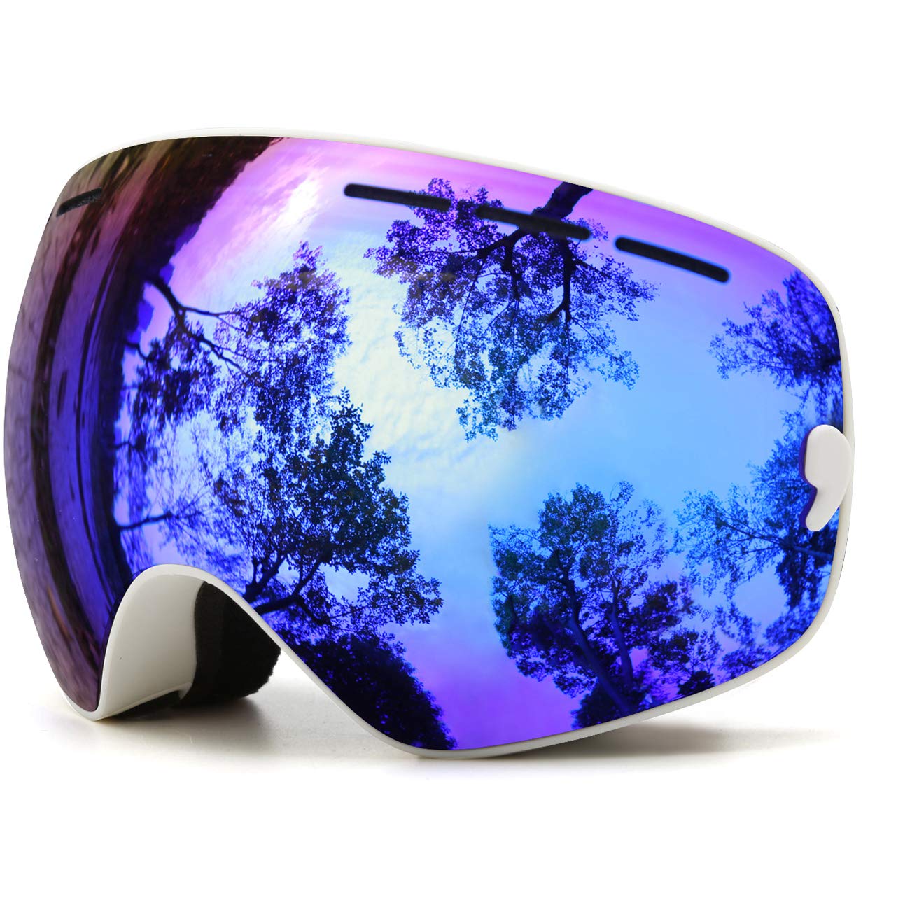 Juli Lunettes de snowboard et de ski pour enfants (blanc/bleu)