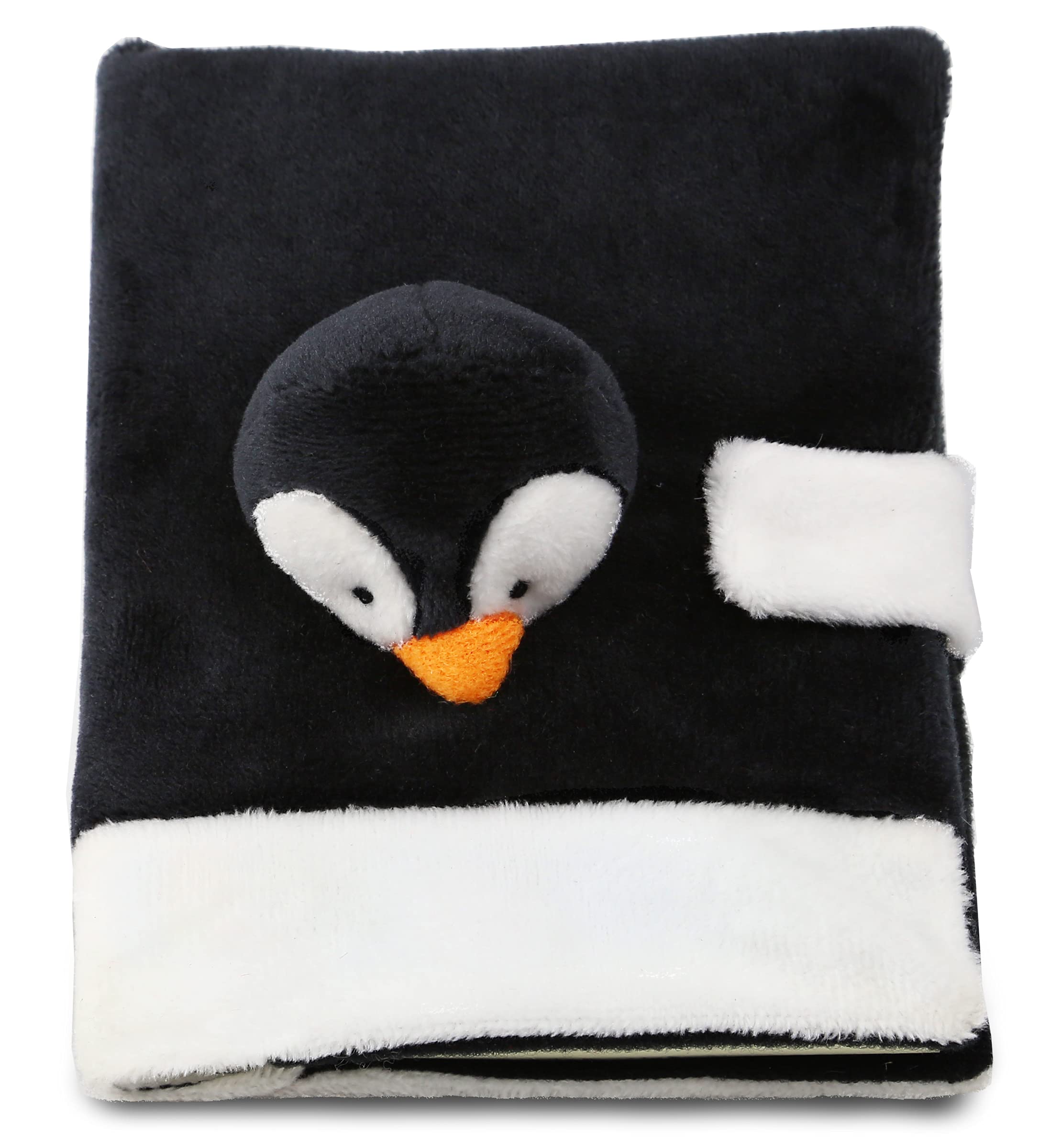 DolliBu Penguin Plush Notebook – Unique Plush School Journal, Cute Stuffed Animal Toy with 80 Pages Personal Journal for Kids, Adults Office Desk Accessory Writing Pad – 5.4 Inch