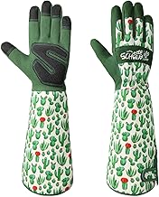 Schwer Gardening Gloves for Women, Rose Pruning Gloves with Forearm Protection, Touchscreen, Fingertip & Palm Strengthening, Breathable & Comfortable Long Garden Glove for Yard, Gardening Gifts, M