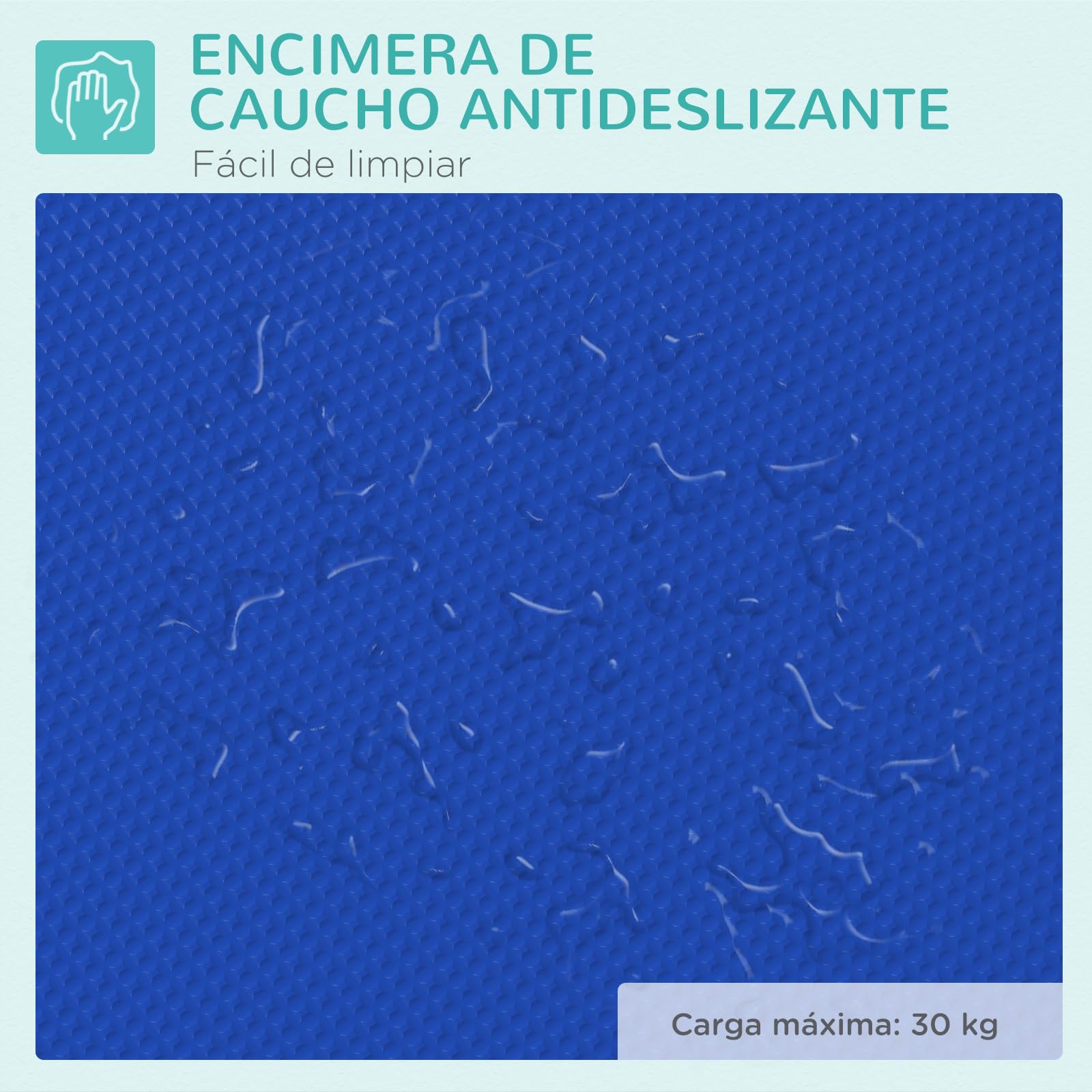 PawHut Mesa de Peluquería Canina Plegable, Mesa de Aseo con Encimera Antideslizante, Brazo de Acero Inoxidable Ajustable, para Perros, Gatos, 81x48,5x80 cm, Azul