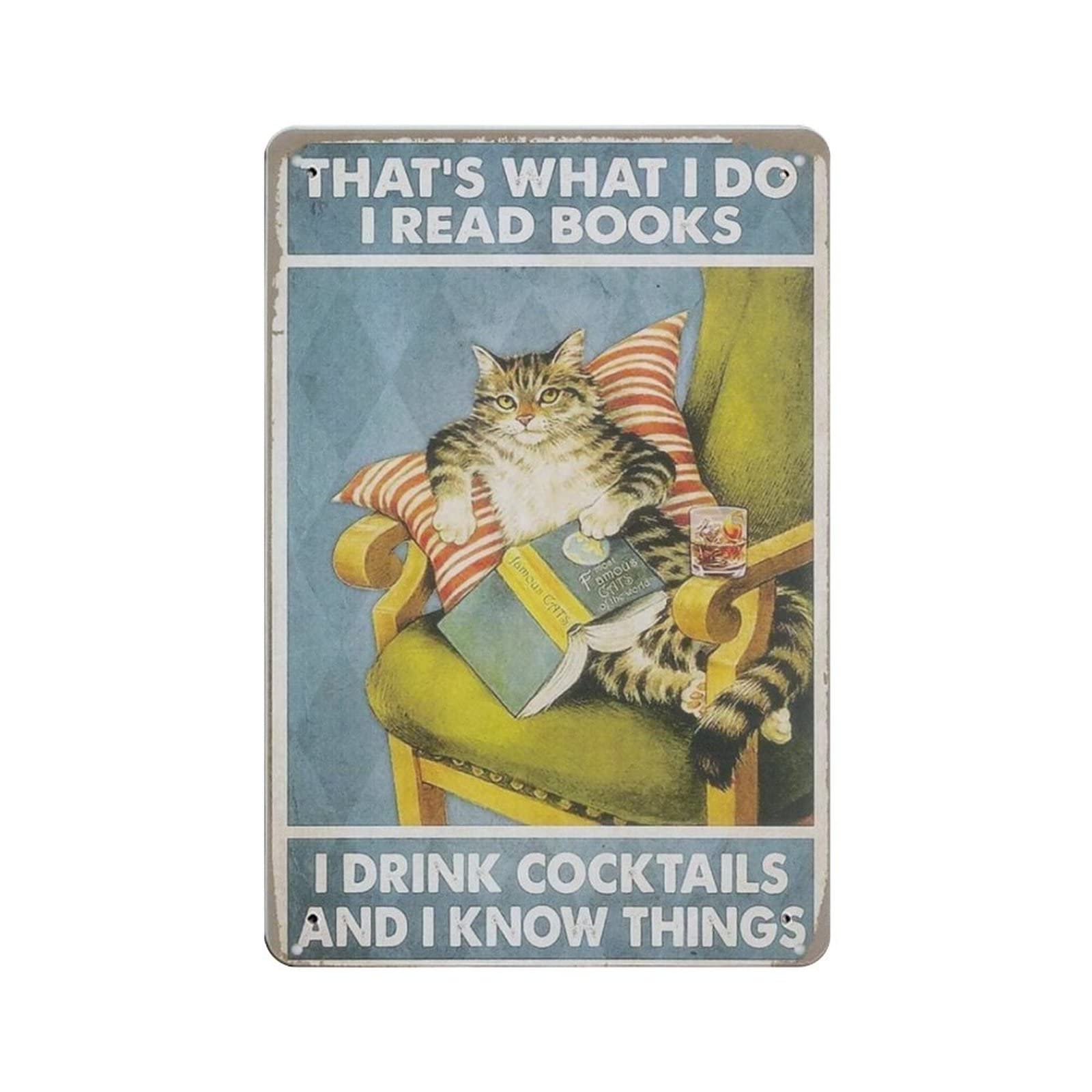 AOOEDM That's What I Do Vintage Metal Tin Sign for Home Coffee Shop Office Wall Art Metal Poster Garage Decor Man Cave Sign Inspirational Quote Wall Decor