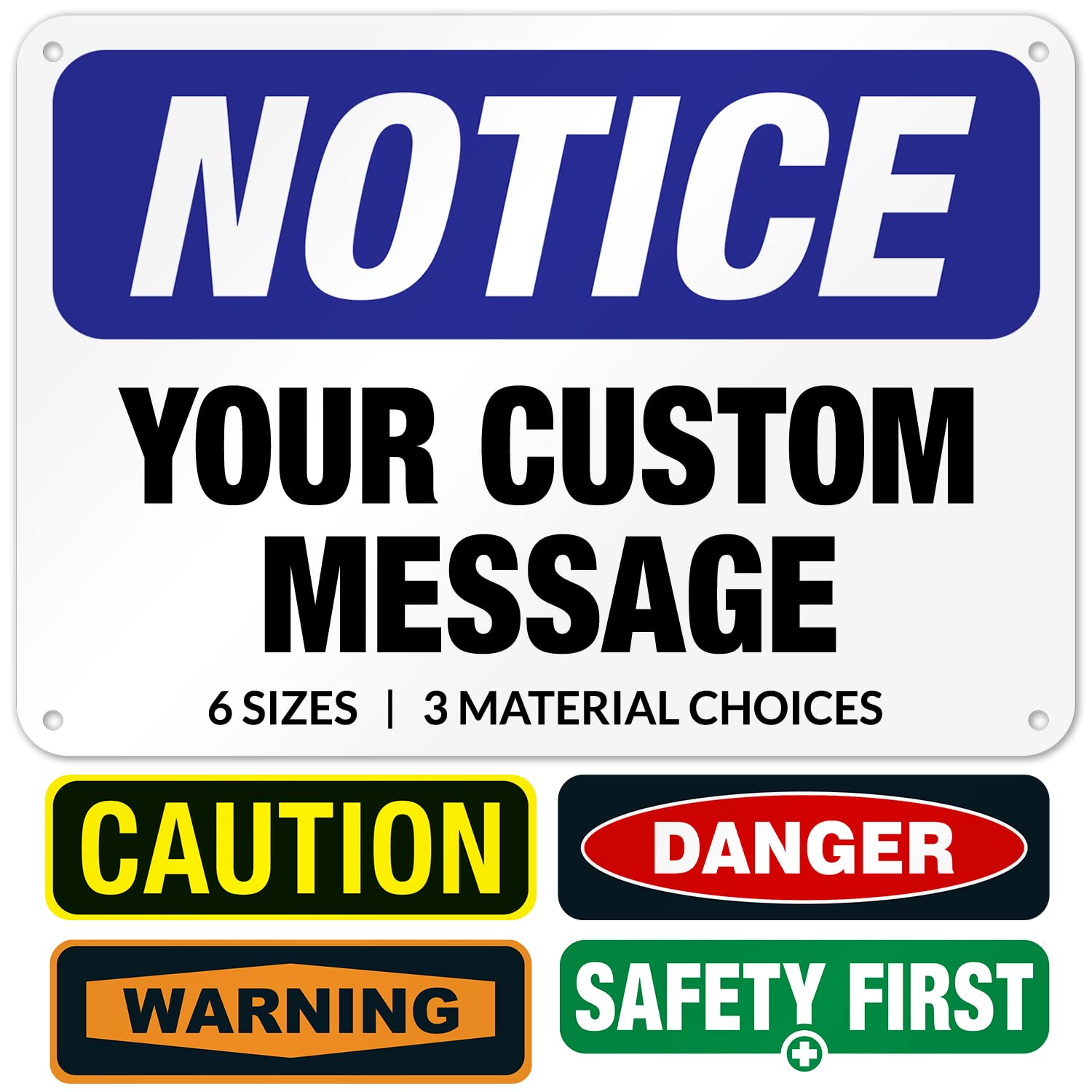 Custom Notice Sign, OSHA Sign, 10x7 Inches, Rust Free .040 Aluminum, Fade Resistant, Indoor/Outdoor Use, Made in USA by Signs