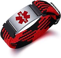 Vista 39 de Pulseras deportivas personalizadas de alerta médica para mujeres y hombres – Pulseras de identificación médica personalizadas con grabado gratuito