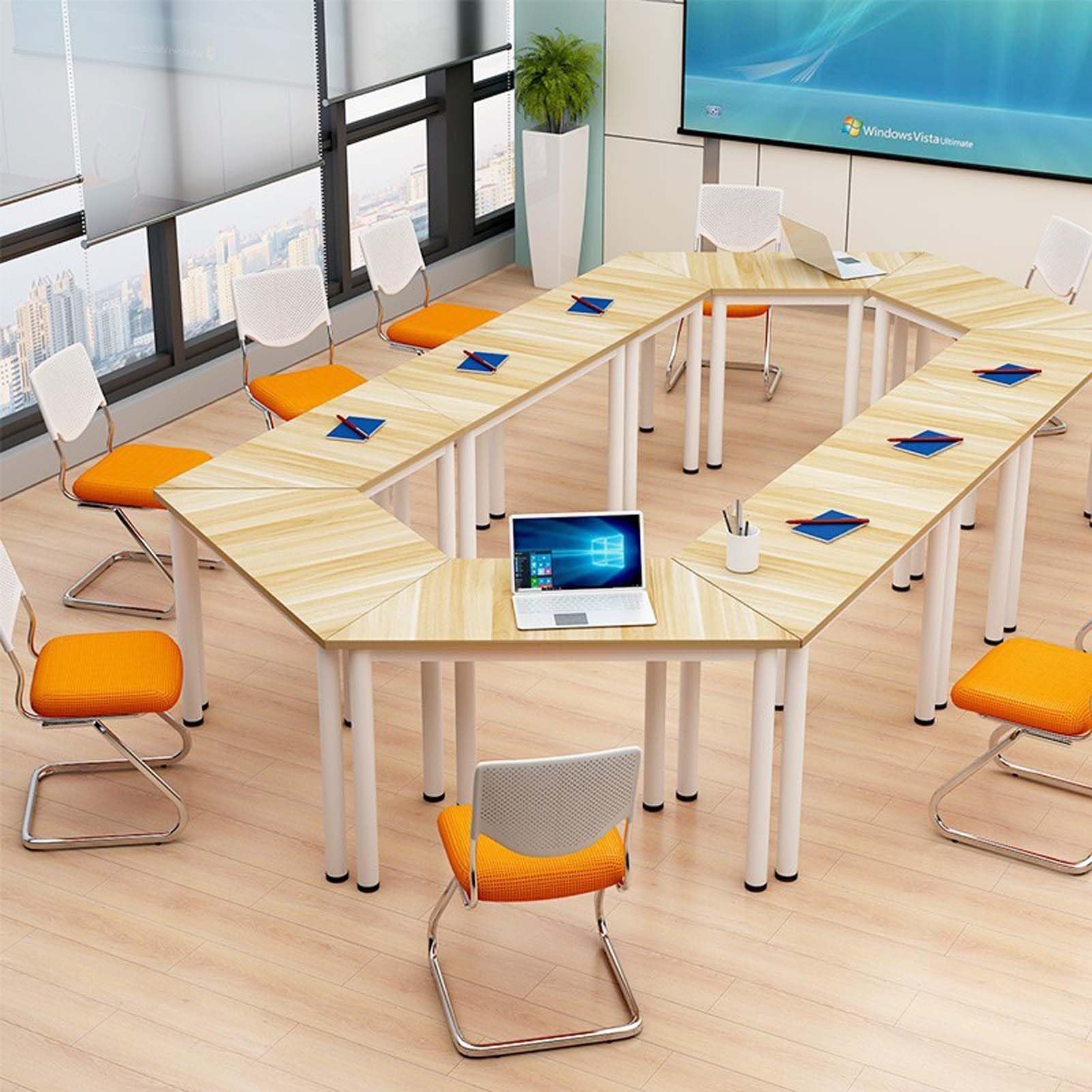 Scrivania modulare da ufficio – Scrivania da studio per studenti Scrivania per casa ufficio postazione di lavoro di gruppo Scrivania per computer per apprendimento e aula Design versatile e