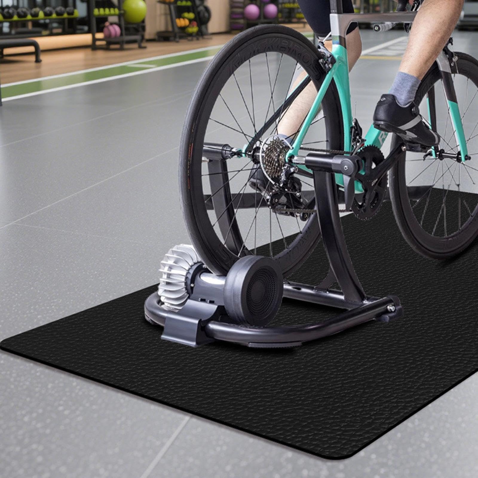 Bike Mat Home Gym Hardwood Floor Carpet for Exercise Equipment Exercise Bike 200x90x0.6CM-image-29