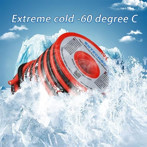 Miniatura 6 de BNTECHGO Bobina de alambre de silicona de calibre 14 rojo y negro cada uno de 20 pies flexible de 14 AWG trenzado de alambre de cobre
