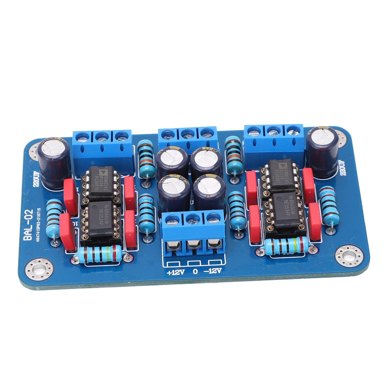Respicefinem Balanced to Unbalanced Preamplifier Board Low Distortion Parasitic Interference Suitable for Amplifier Retrofit Input Dc 12 15v Size Approx 86x49mm