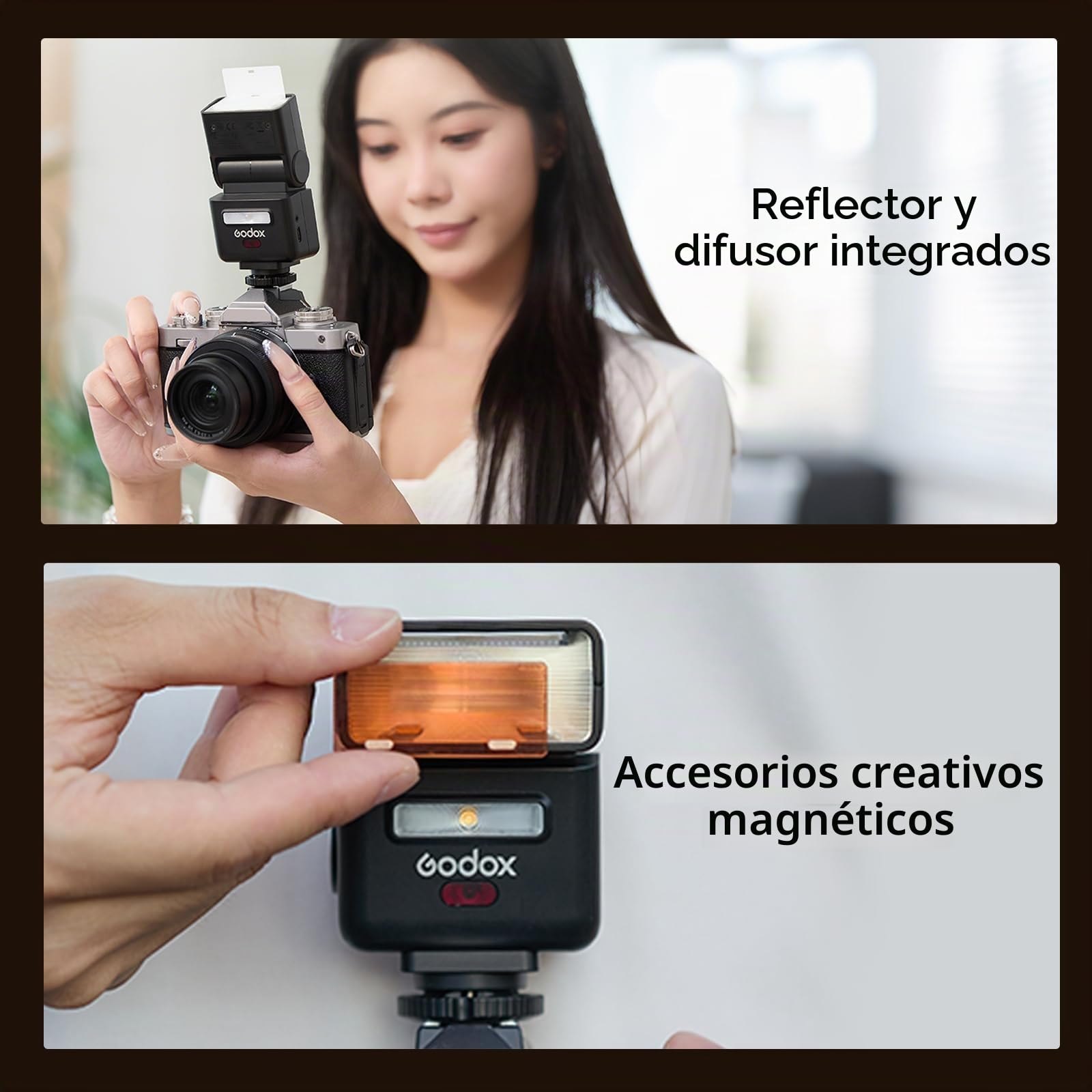 Godox iT32 TTL - Flash de cámara con X5S para Sony, zapata magnética y disparador 2 en 1, HSS 1/8000s, 2.4G inalámbrico, compatible con a7 IV, a7C II, a7C, a6700, ZV-E10 II, ZV-E1, lámpara de modelado
