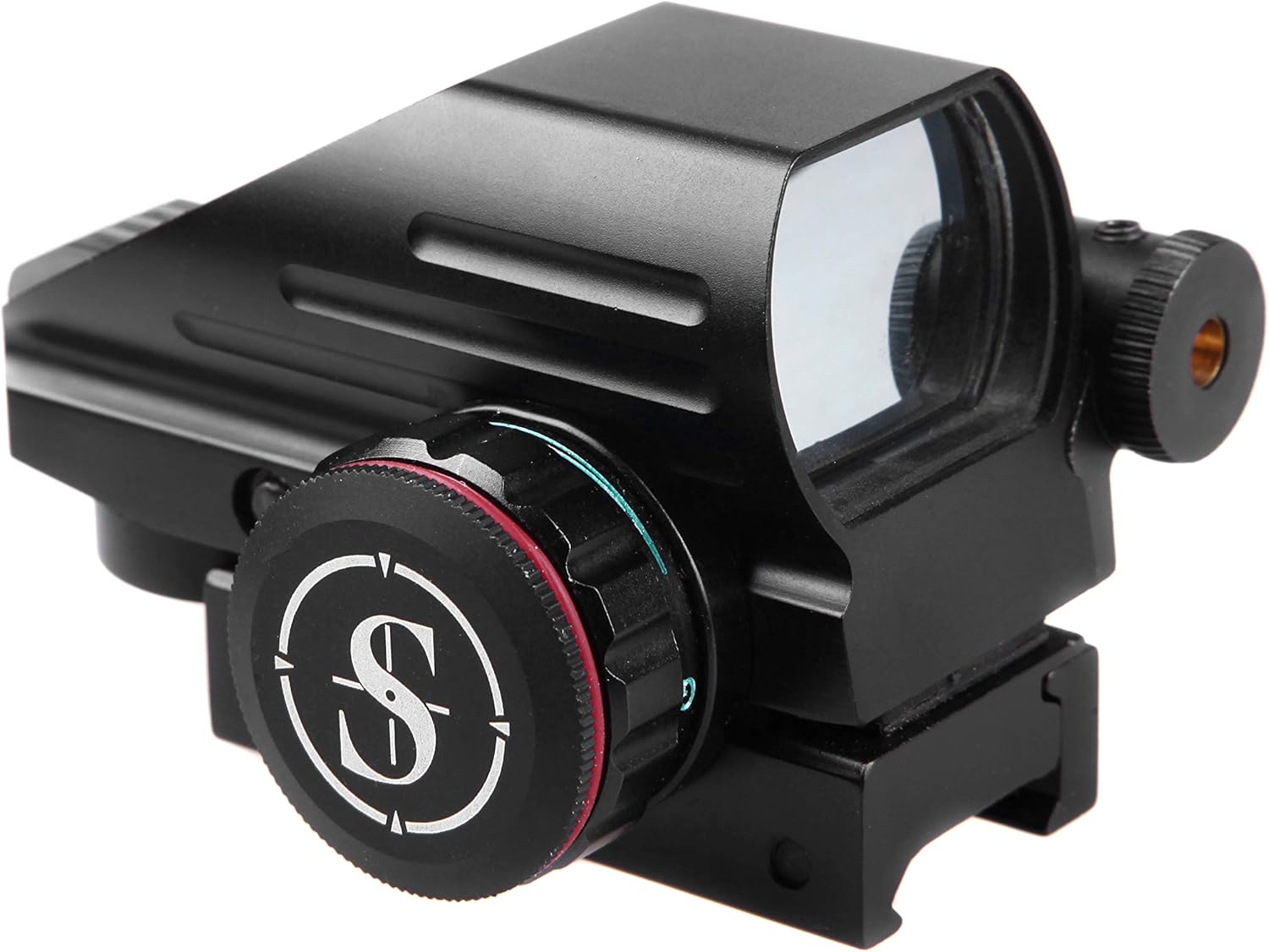Red & Green Dot Sight, 4 Reticles Reflex Sight Fits Picatinny Rail, Brightness Adjustable