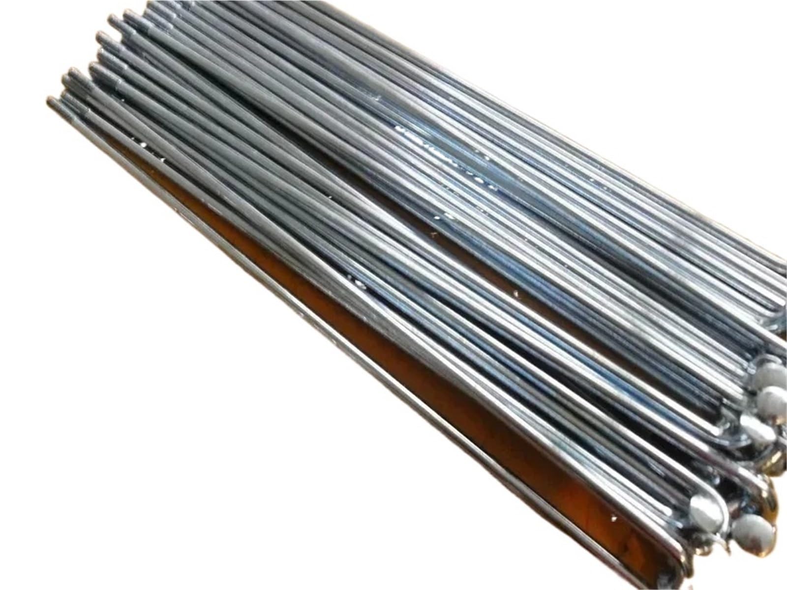 100 sztuk/partia 10K (10G) 3 mm srebrne stalowe szprychy na rower z końcówkami - Heavy Duty Electric Bicycle Spokes Bulk do naprawy kół (155 mm)