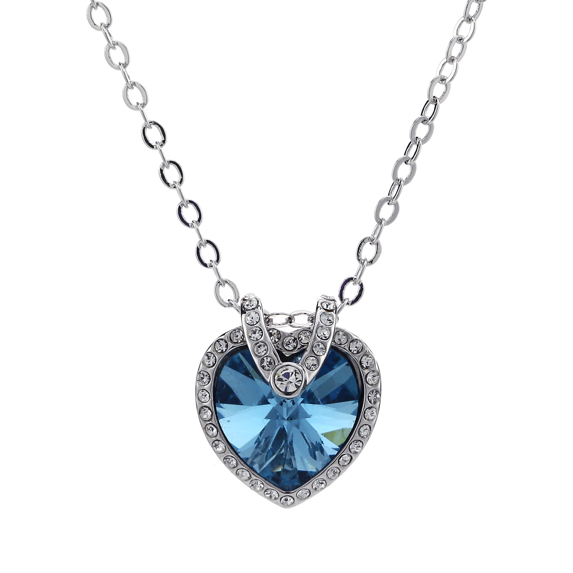 KRUCKEL Sparkle Loving Hearts White Gold plated necklace made with  Swarovski® Crystals 5041040