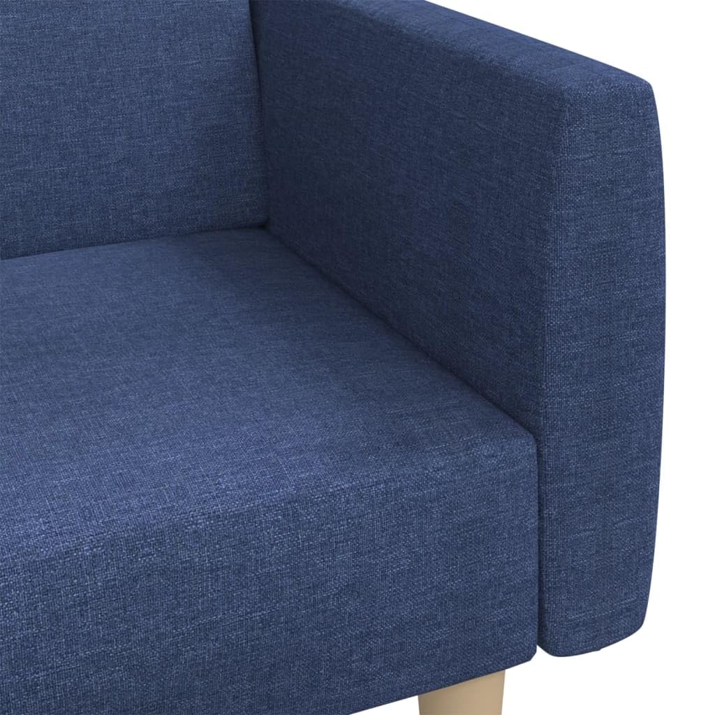 Sofá cama de 2 plazas, color azul, 220 x 100 cm, estructura de madera, fácilmente extensible como cama de 110 kg, diseño moderno para salón, habitación juvenil, oficina